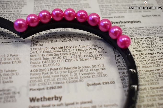 Valentine's love heart frame covered in beads