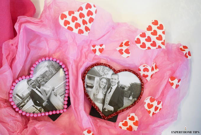 DIY Valentine's Day photo frames