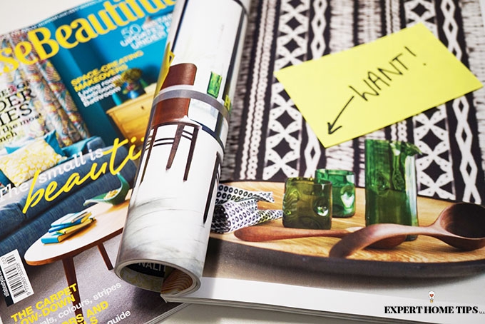 House magazines with WANT post it