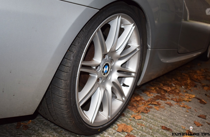 dirty car tires
