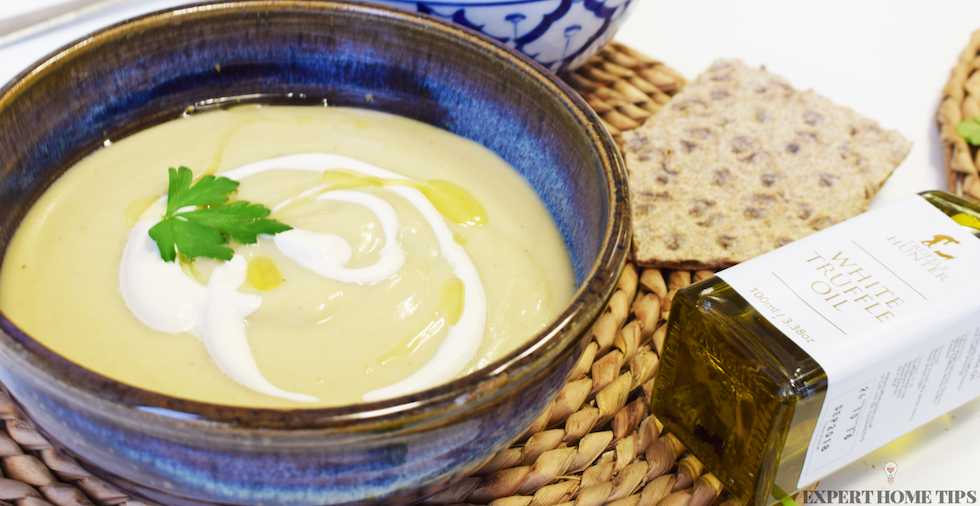 parnsip, parsley, truffle oil soup recipe cashew cream.