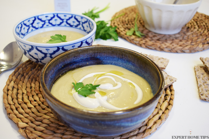 parsnip, parsley, truffle oil and cashew cream soup recipe