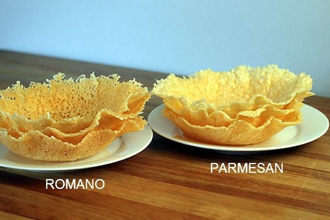 homemade parmesan cheese bowls