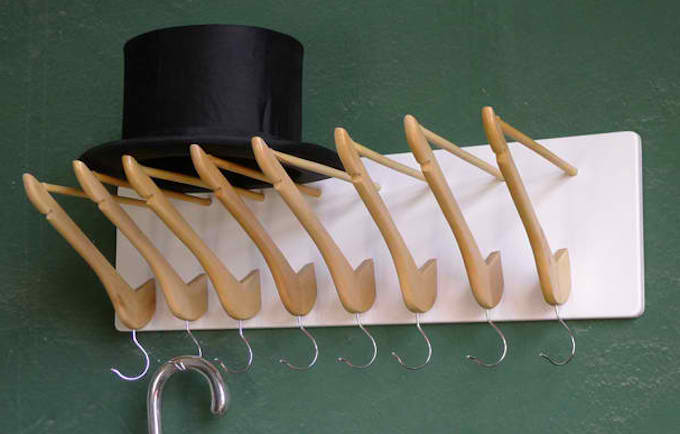 upcycled wooden coat hangers coat rack