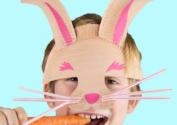 paper plate easter mask