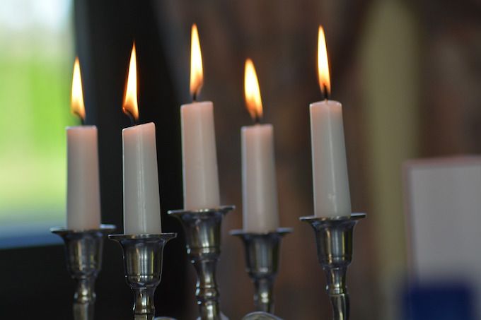 silver candlesticks