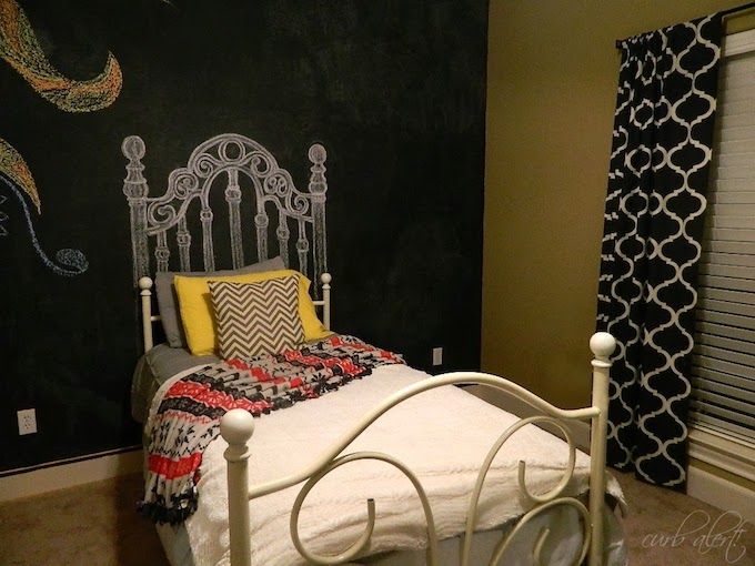 Chalk drawing headboard