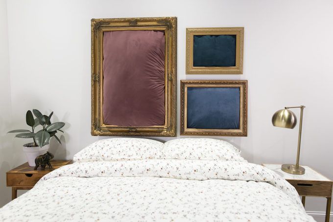 Framed pillow headboard