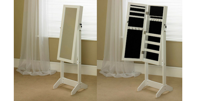 Mirror jewellery cabinet