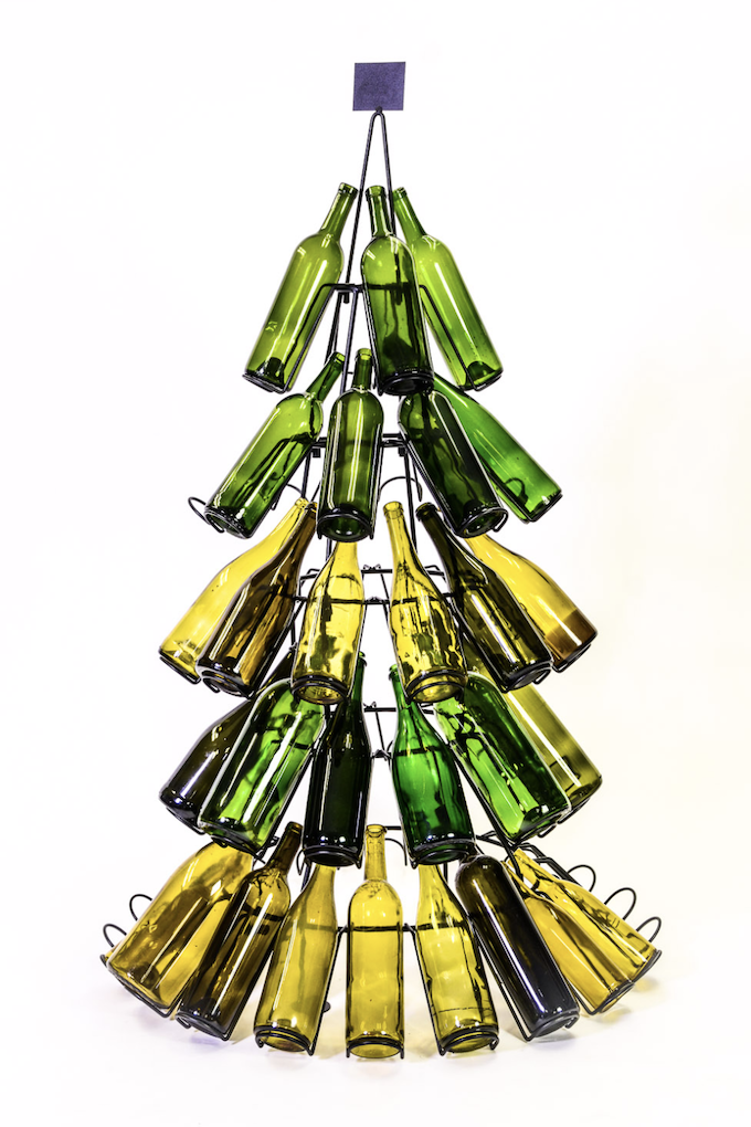 wine bottle christmas tree