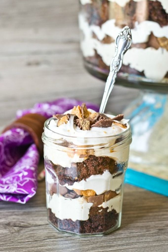 dessert in mason jar
