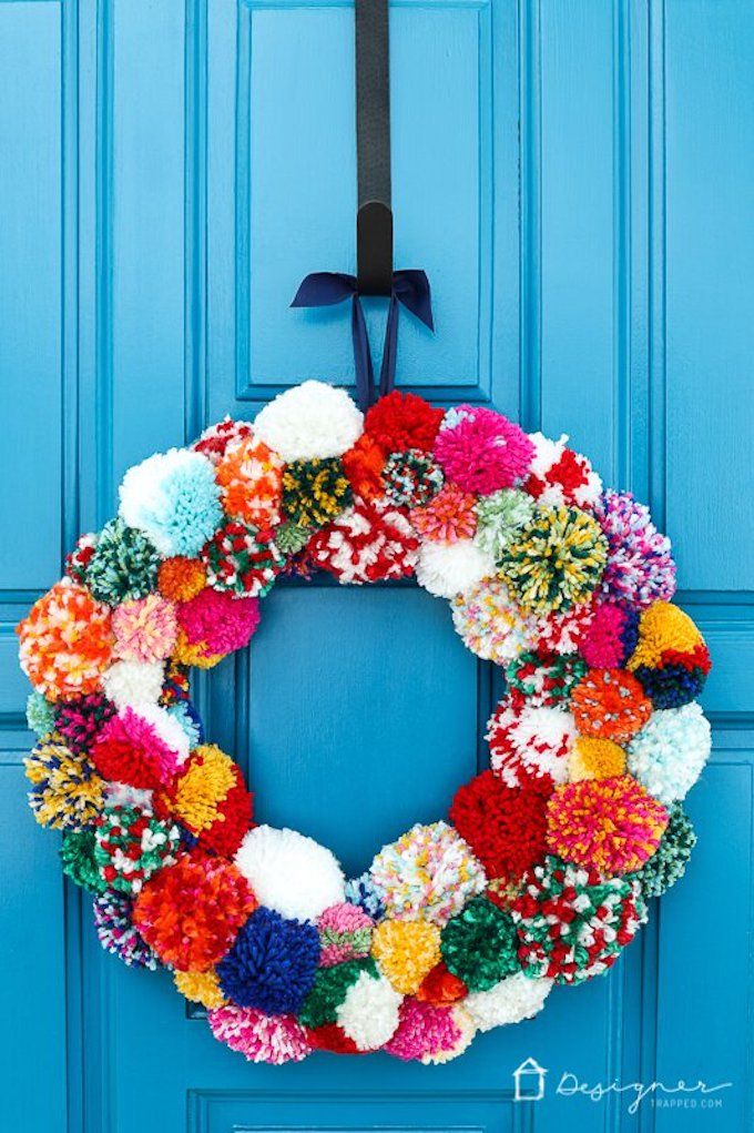 pom pom wreath
