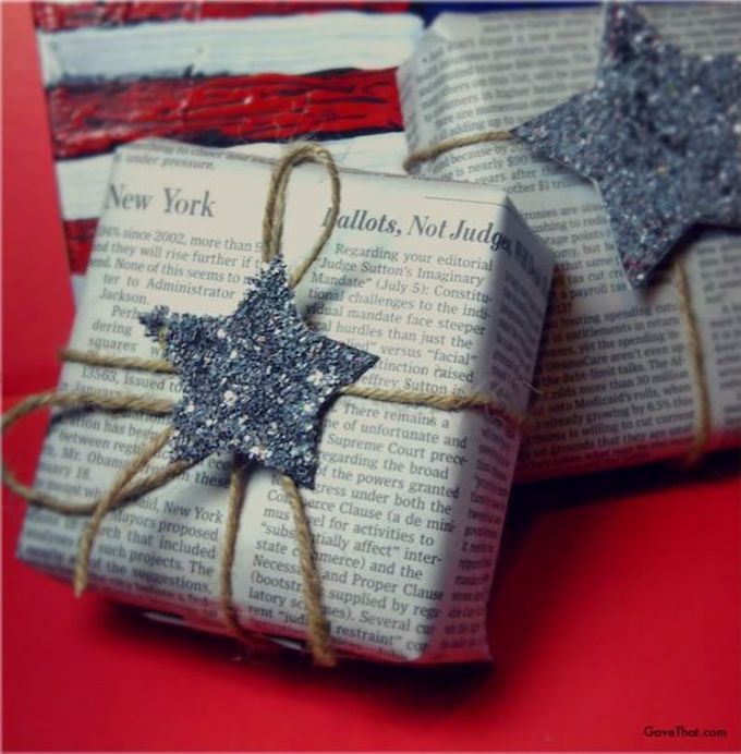 Newspaper wrapping paper
