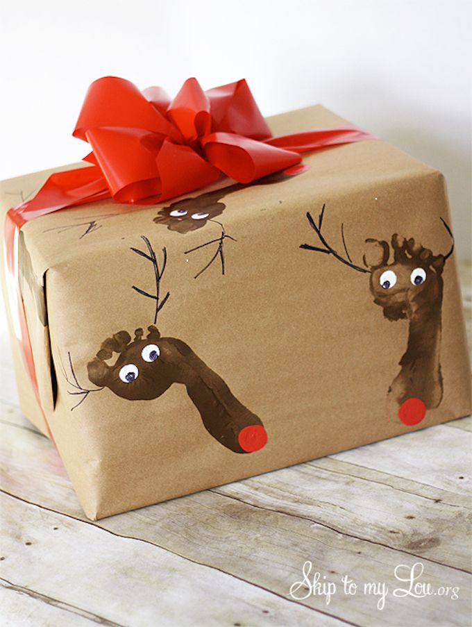 Painted wrapping paper