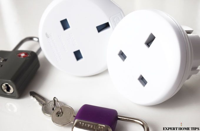 travel adapters and locks
